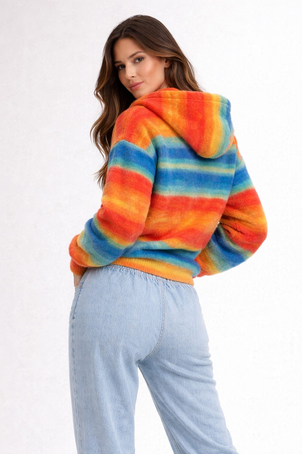 Sunset Stripe Zip Hoodie