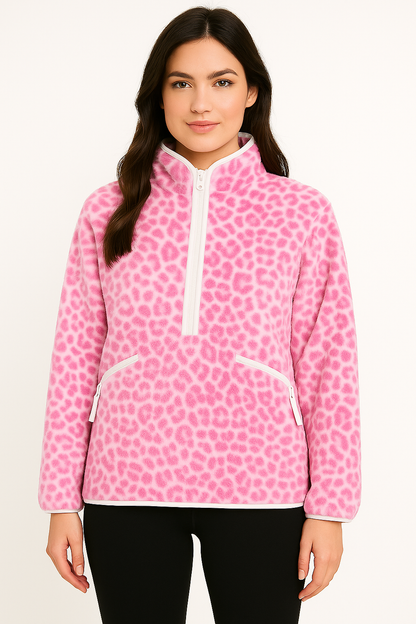 Pink Cheetah Sherpa