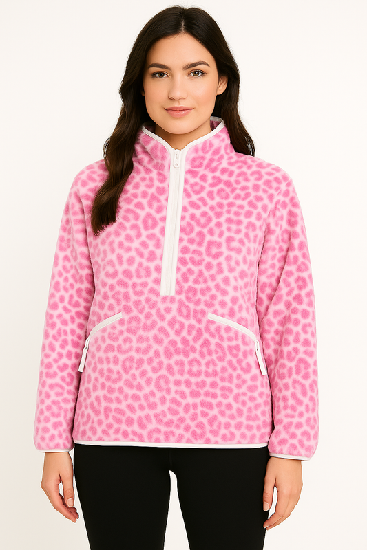 Pink Cheetah Sherpa