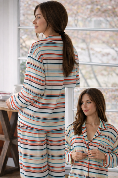 Multi Striped Pajama Set