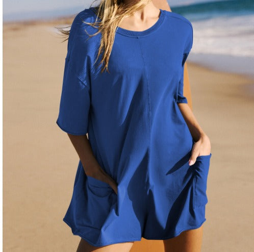 Oversized Shirt Romper